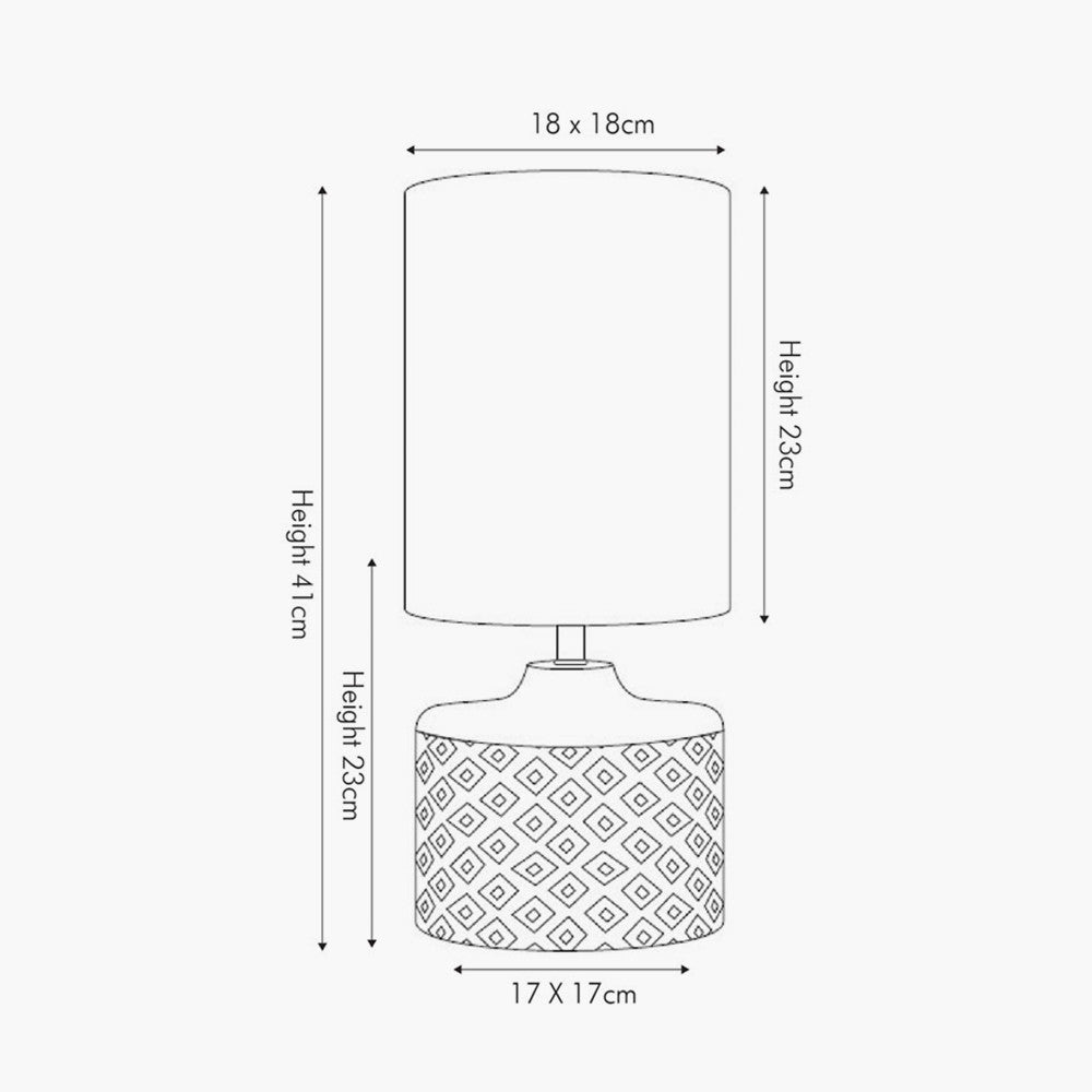 Orissa Short Wooden Diamond Table Lamp